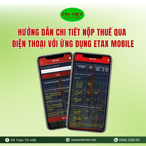 Hướng dẫn chi tiết nộp thuế qua điện thoại với ứng dụng eTax Mobile