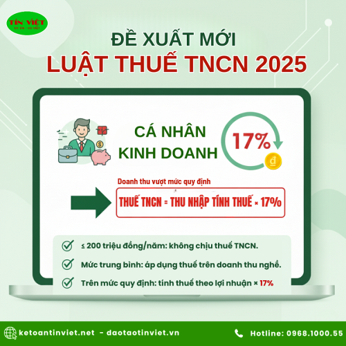 Cá nhân kinh doanh online đóng thuế lên tới 17% kể từ năm 2026