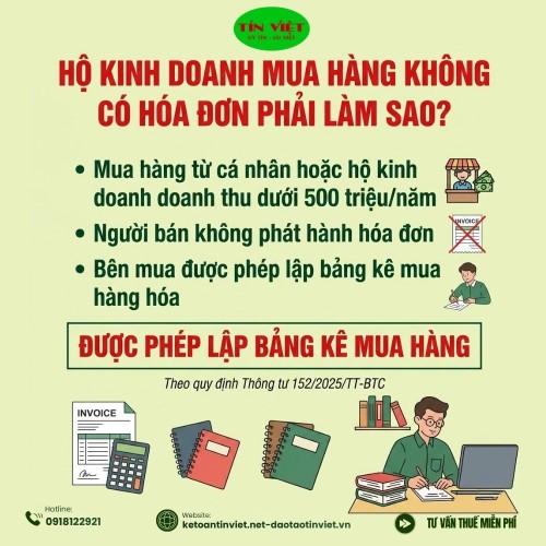 Hộ kinh doanh mua hàng không có hóa đơn phải làm sao?