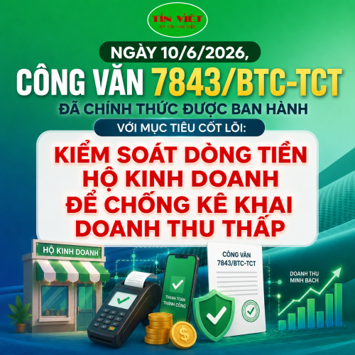 Kiểm Soát Dòng Tiền Hộ Kinh Doanh Theo Công Văn 7843/BTC-TCT