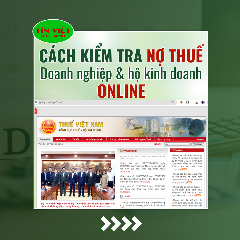 Cách kiểm tra cưỡng chế nợ thuế doanh nghiệp hoặc hộ kinh doanh nhanh nhất