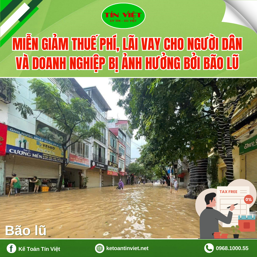 Miễn giảm thuế phí, lãi vay cho người dân và doanh nghiệp bị ảnh hưởng bởi bão lũ