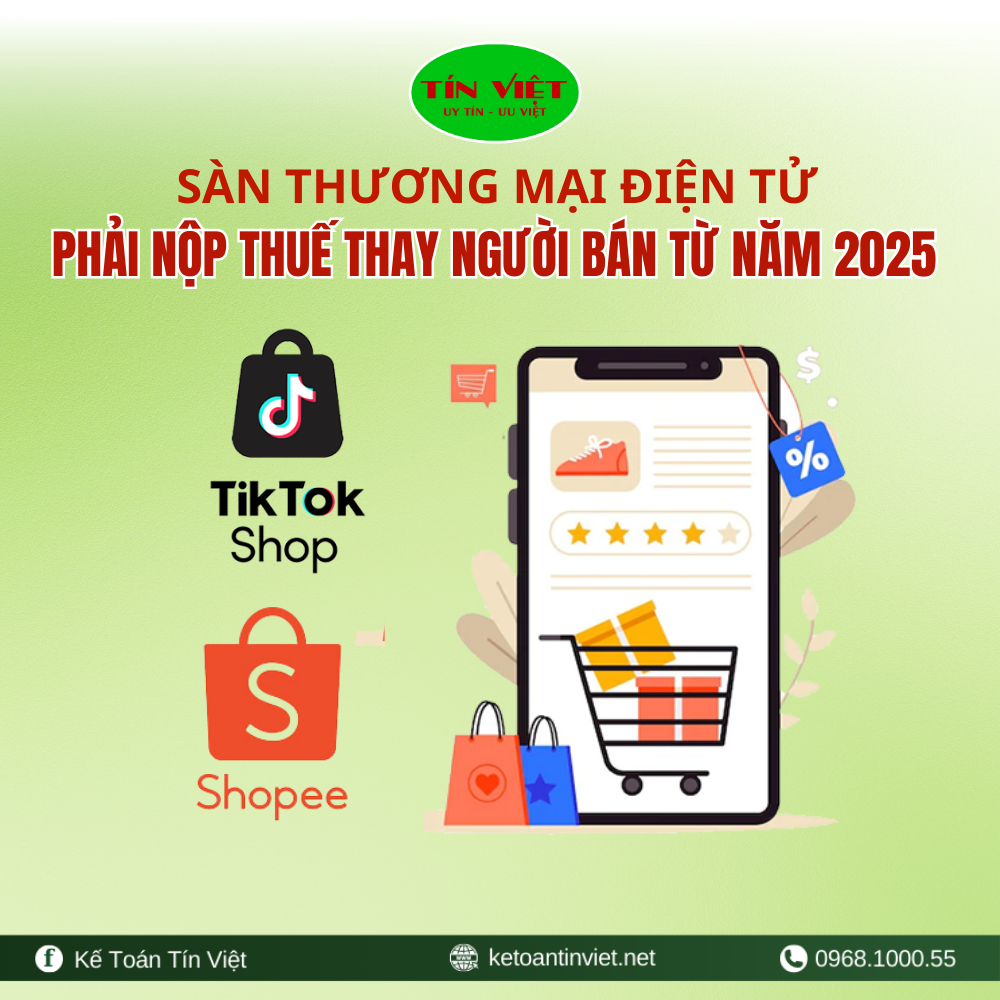 Sàn thương mại điện tử nộp thuế thay người bán kể từ 2025