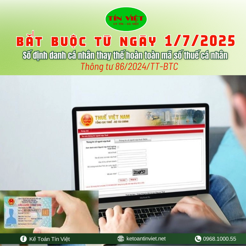 Bắt buộc từ ngày 1/7/2025 Số định danh cá nhân thay thế mã số thuế cá nhân