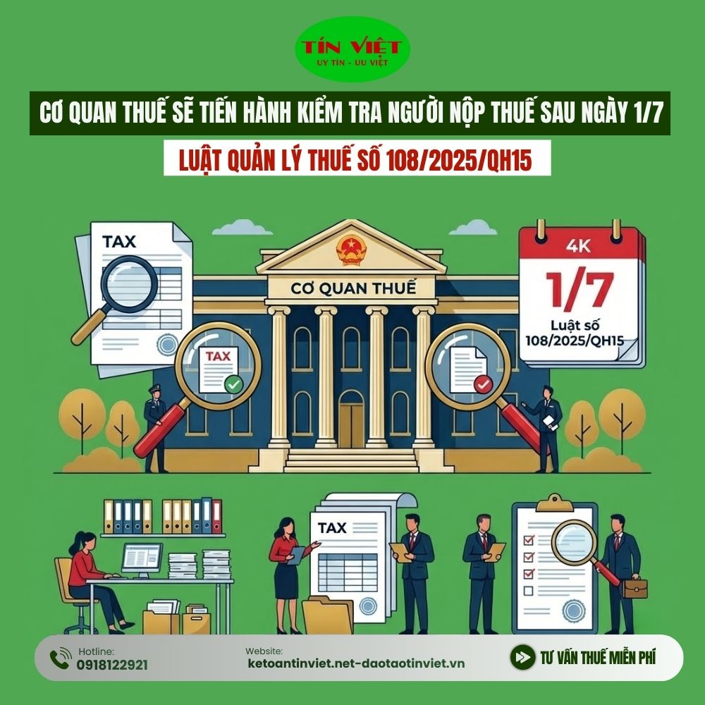 Cơ quan thuế sẽ tiến hành kiểm tra người nộp thuế sau ngày 1/7.