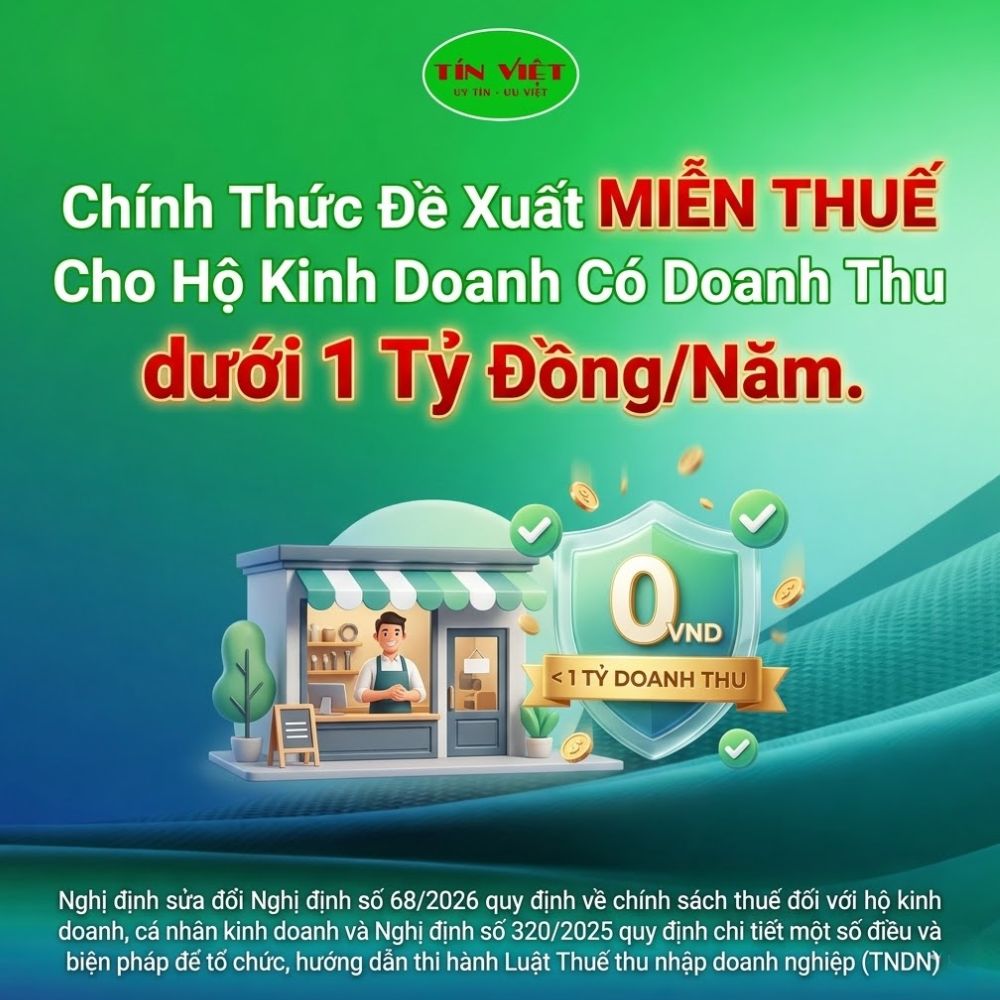 Chính Thức Đề Xuất Miễn Thuế Cho Hộ Kinh Doanh Có Doanh Thu Dưới 1 Tỷ Đồng/Năm