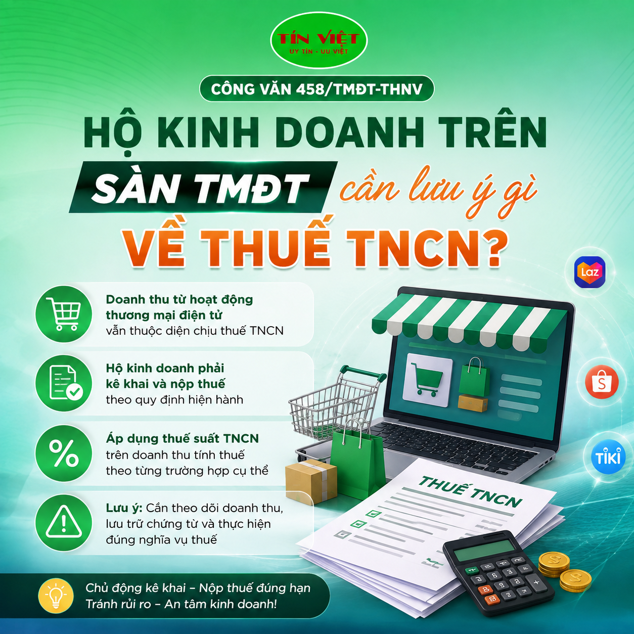 Công văn 458/TMĐT-THNV: Hộ kinh doanh trên sàn TMĐT cần lưu ý gì